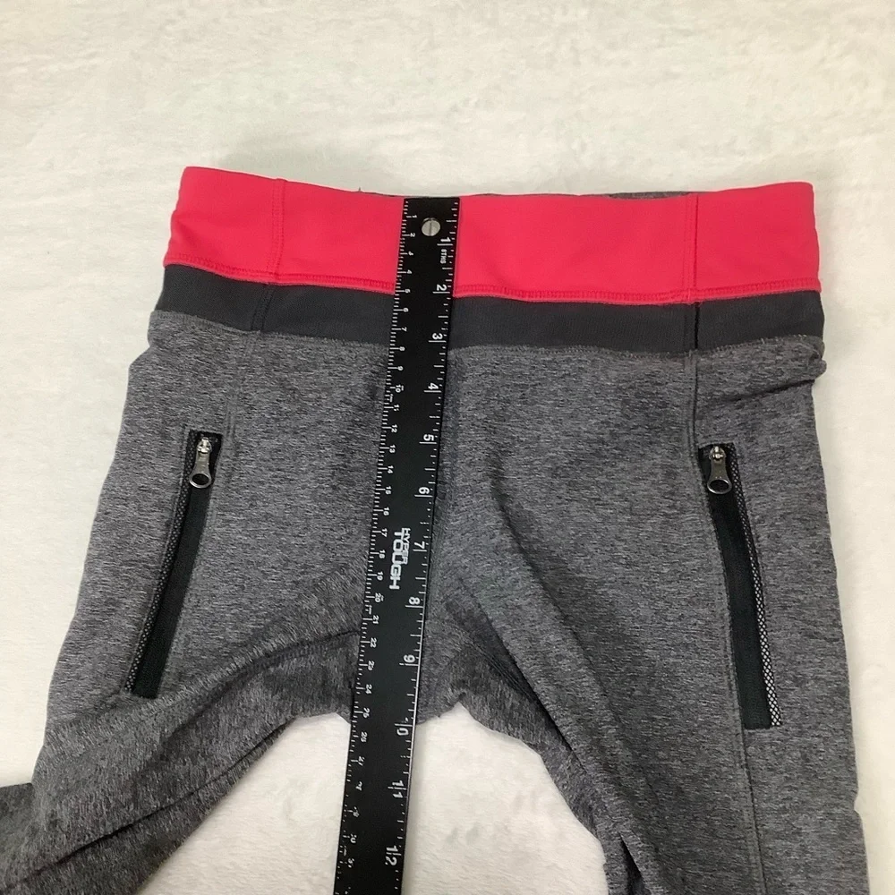 Lululemon Inspire Tight II Sz 4 Heathered Black / Boom Juice / Deep Coal